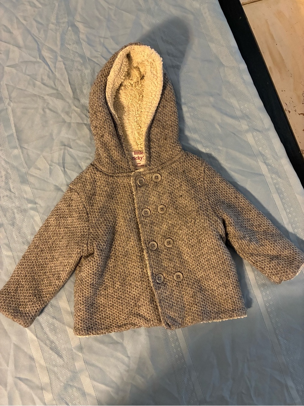 Toddler 18M Hooded Fuzzy Lined Coat